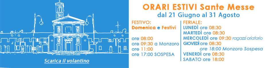 Orari Sante Messe Estivo Orari Sante Messe Estivo