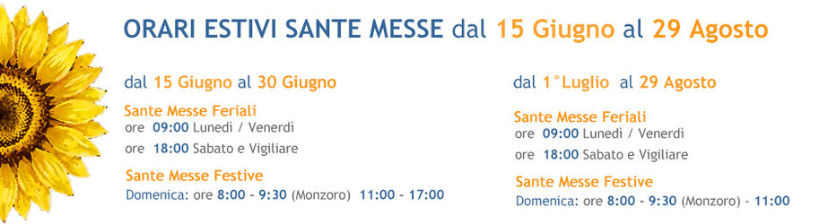 Orari Estive Sante Messe Orari Estive Sante Messe