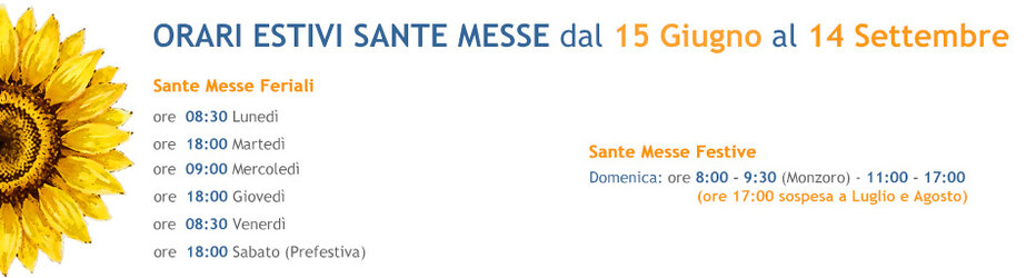 Sante Messe Estive Sante Messe Estive